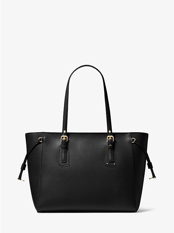 Michael Kors Voyager  Crossgrain Leather Tote Bag - Tamanho médio