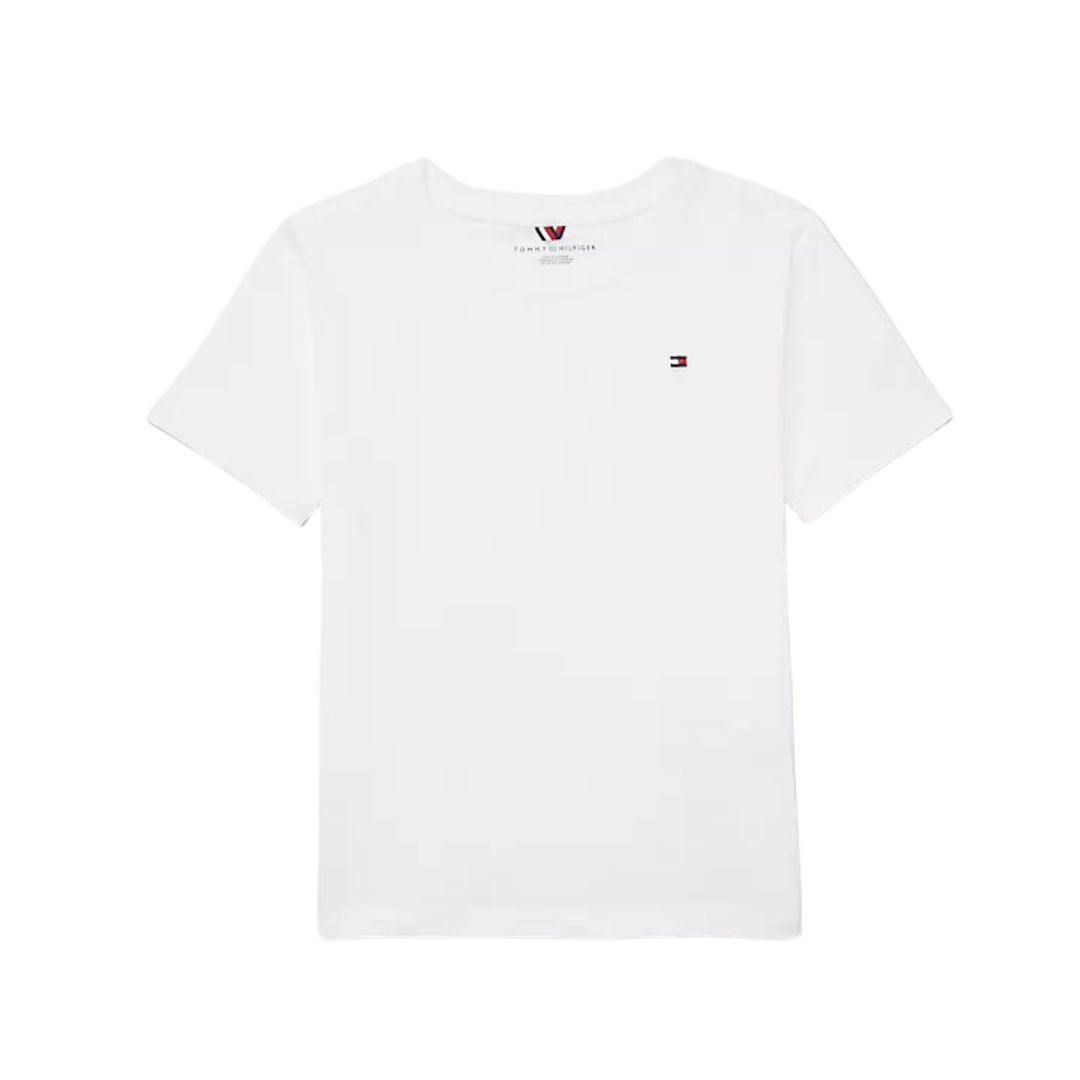 Camiseta Infantil Logo Branca Tommy Hilfiger