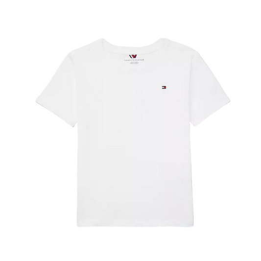 Camiseta Infantil Logo Branca Tommy Hilfiger