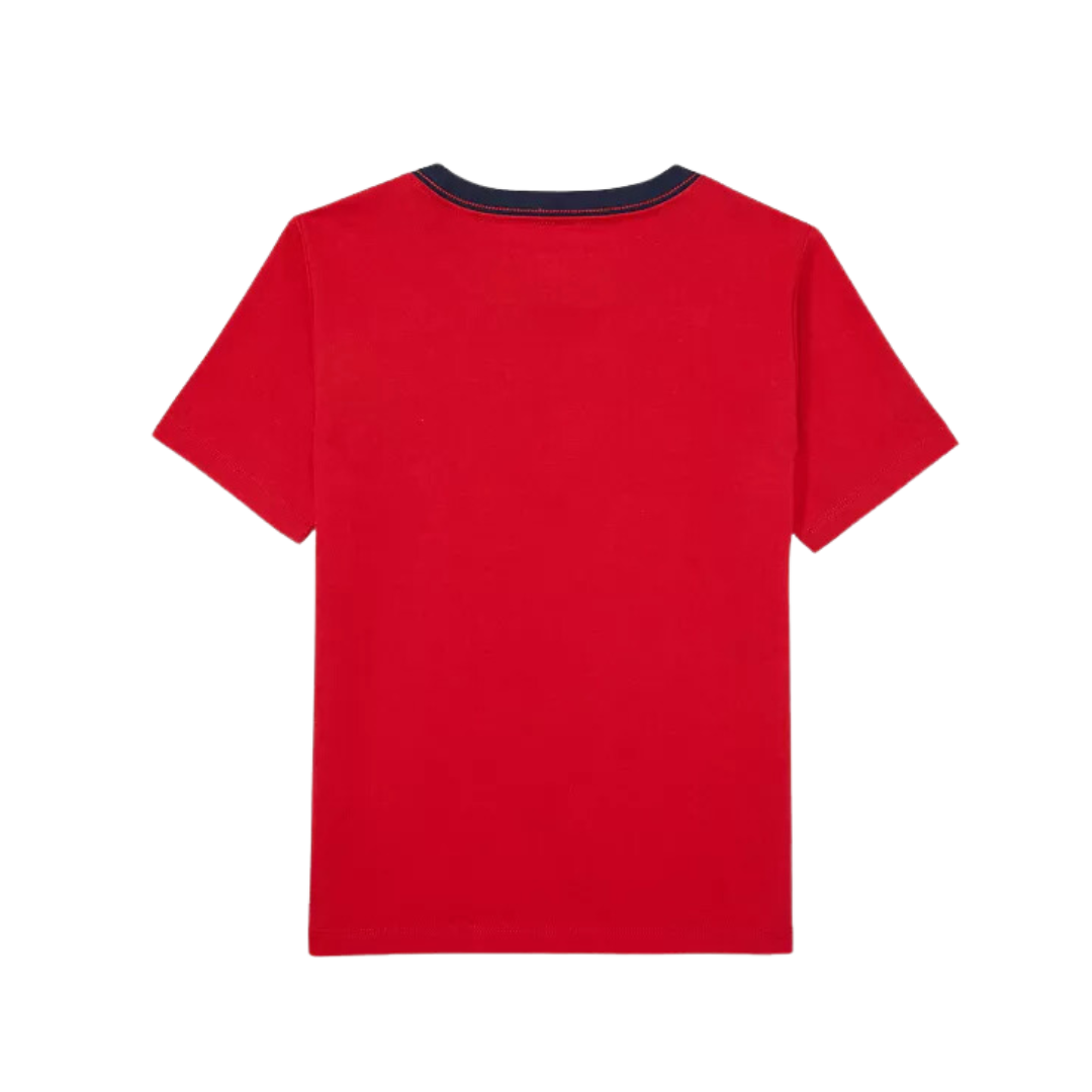 Camiseta Infantil Listra Logo Vermelha Tommy Hilfiger