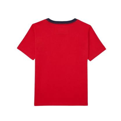 Camiseta Infantil Listra Logo Vermelha Tommy Hilfiger