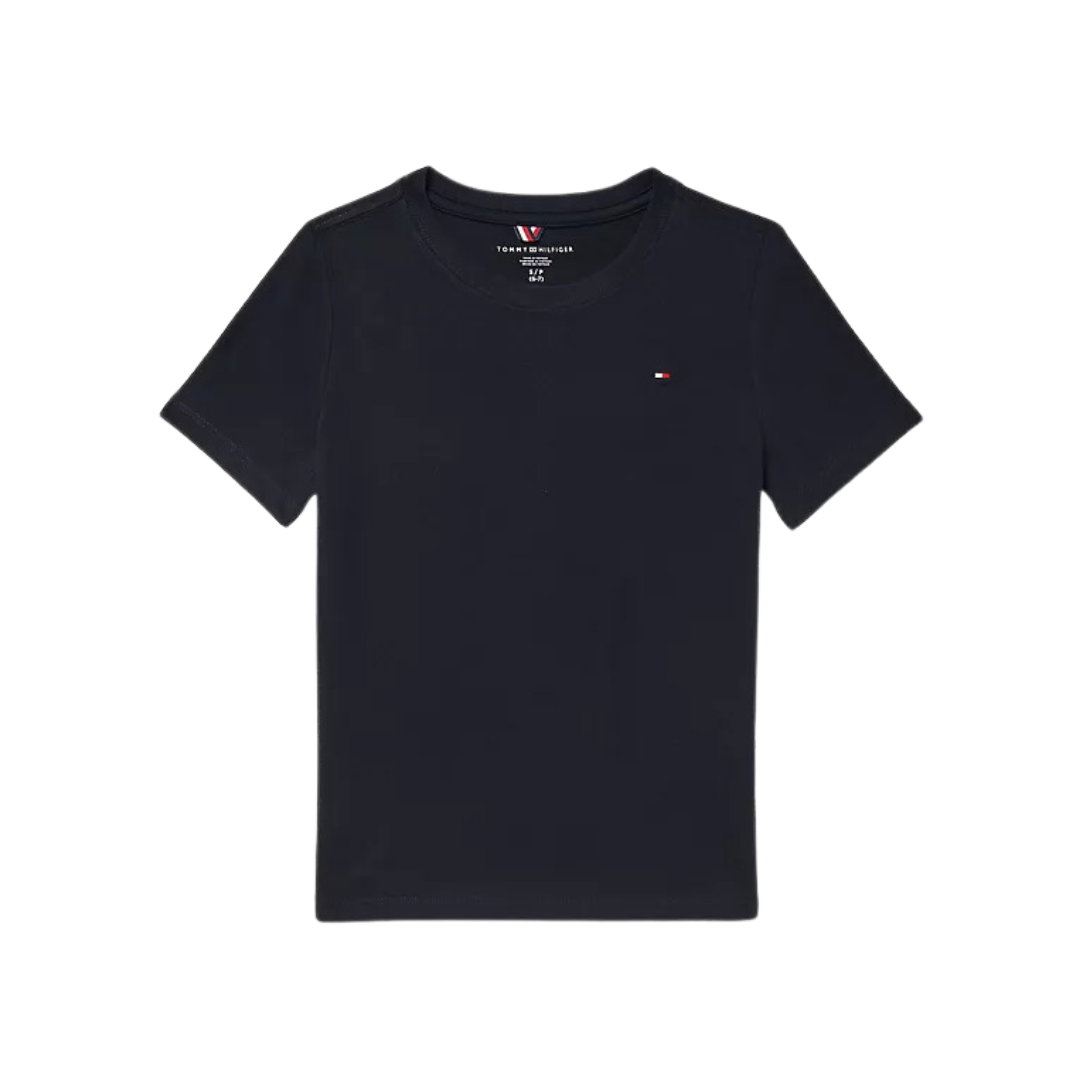 Camiseta Infantil Logo Preta Tommy Hilfiger