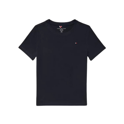 Camiseta Infantil Logo Preta Tommy Hilfiger