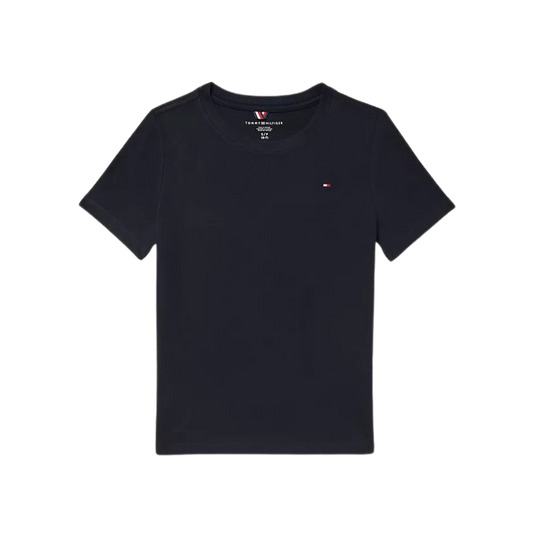 Camiseta Infantil Logo Preta Tommy Hilfiger