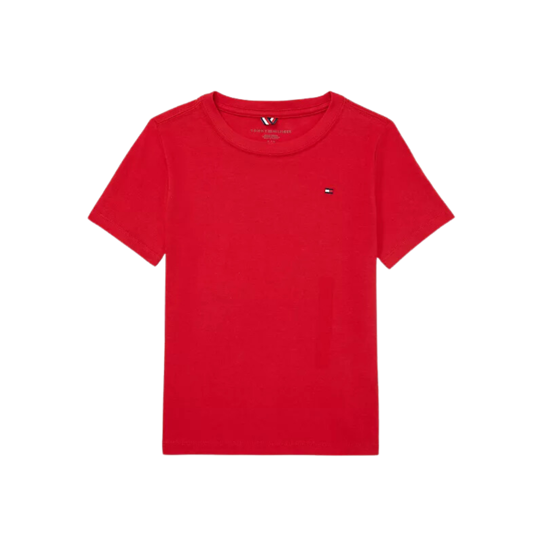 Camiseta Infantil Logo Vermelha Tommy Hilfiger