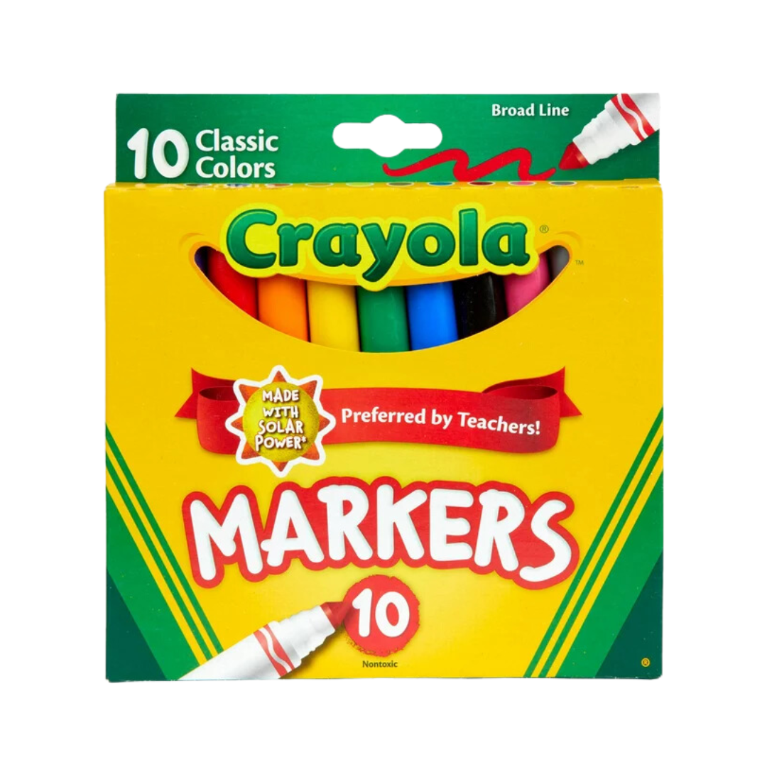 Canetinha Ponta Grossa 10 Cores Clássicas Crayola