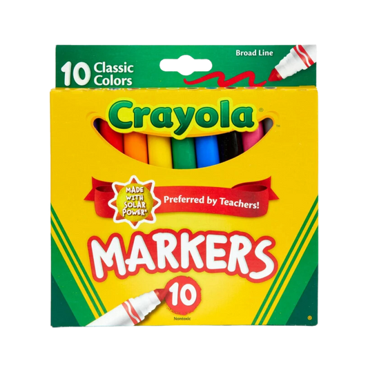 Canetinha Ponta Grossa 10 Cores Clássicas Crayola