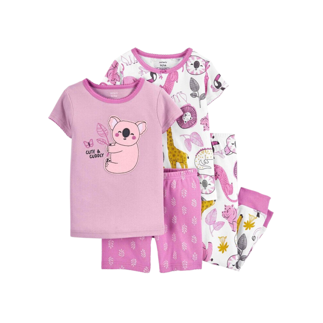 Kit Pijama 4 Peças Coala e Bichinhos Carter's