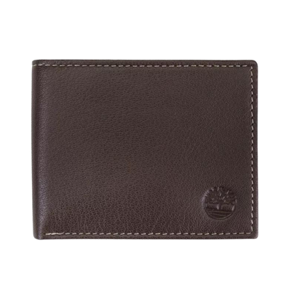 Carteira De Couro Masculina Timberland Mod Passcase Cor Marrom Escuro