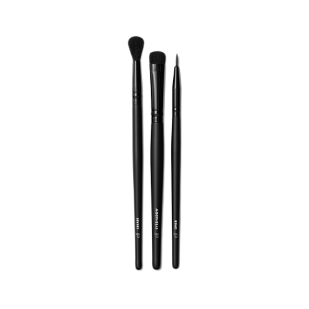 Trio  pincéis  E.L.F. - No Budge Brush Trio