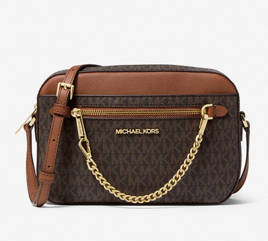 Bolsa Transversal Jet Set Logo Média Michael Kors